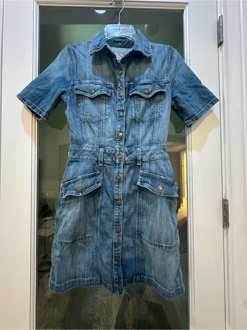Current/Elliott Trucker Shirtdress Blue Ocean